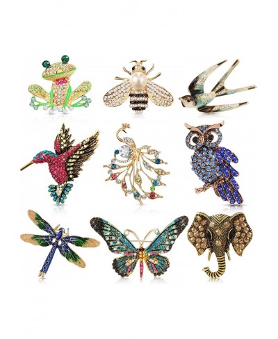 9 Pieces Enamel Christmas Brooch Pins Jewelry for Woman Kids Holiday Xmas Gift Party $19.13 Brooches & Pins