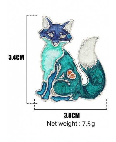 Fox Brooch for Women Girls Jacket Bag Charms Pins Gifts $9.24 Brooches & Pins