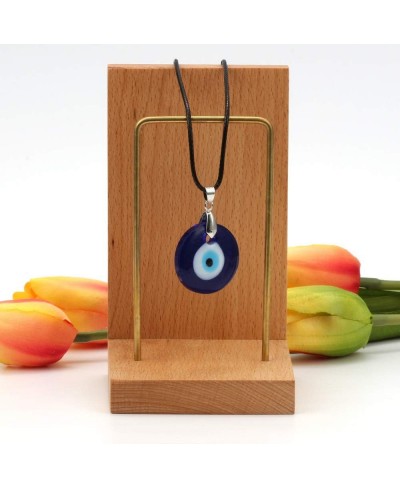 Evil Eye Pendant Necklace Glass Leather Rope Chain Turkish Protect Lucky Necklace for Women Men $10.16 Jewelry Sets