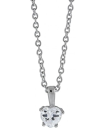 Cassie - 0.75ct 6mm Heart Cut Russian Ice on Fire CZ Chain Pendant 925 Sterling Silver 0793 $17.63 Pendants & Coins