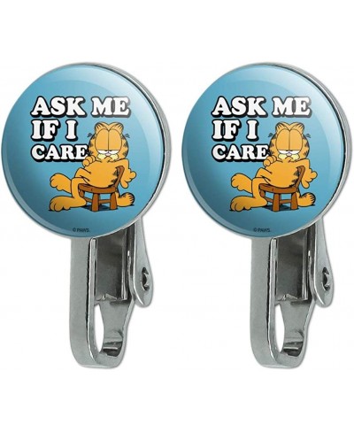 Garfield Ask Me If I Care Novelty Clip-On Stud Earrings $14.95 Clip-Ons