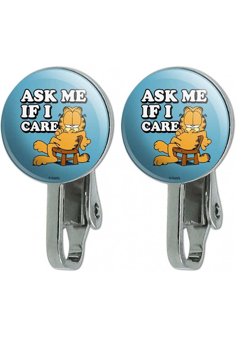 Garfield Ask Me If I Care Novelty Clip-On Stud Earrings $14.95 Clip-Ons