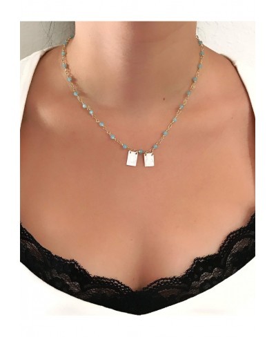 Scapular Mother of Pearl Pendants Necklace "17.5 Inches" Length Crystal Beads Chain $18.18 Pendant Necklaces