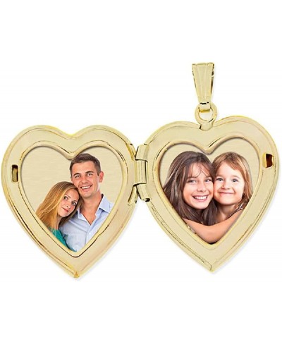 14K Gold Filled Floral Heart Photo Locket with Diamond - 2/3 inch x 2/3 inch - Includes 18 inch Chain $52.84 Lockets