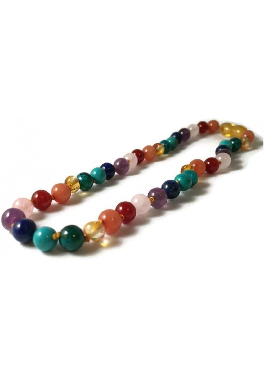 12.5" Polished Honey Rainbow Necklace $26.45 Pendant Necklaces