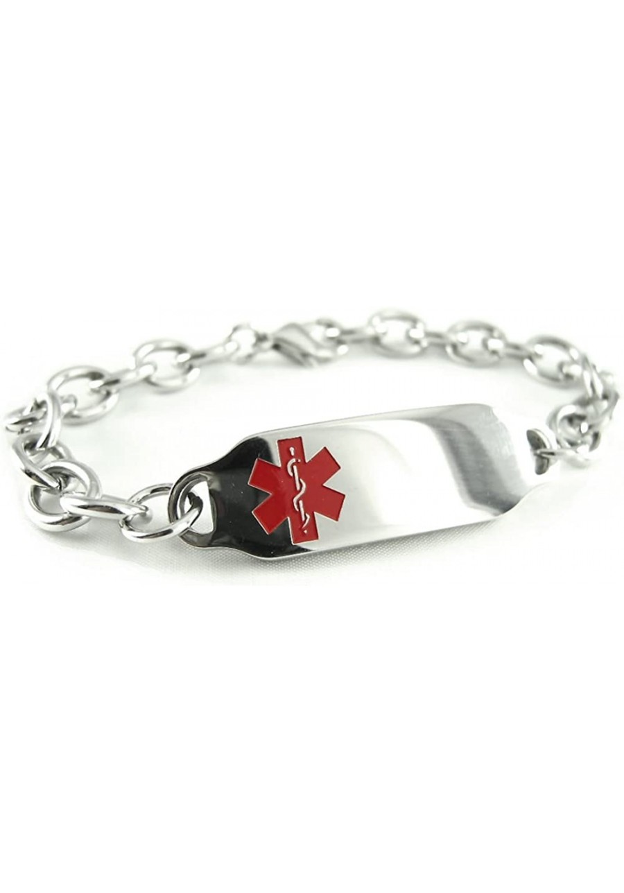 Pre-Engraved & Customized Stroke Patient Medical ID Bracelet Wallet Card Incld Red Symbol $37.01 Identification