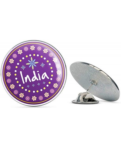 Pretty India Indian Round Metal 0.75" Lapel Pin Hat Shirt Pin Tie Tack Pinback $7.69 Brooches & Pins