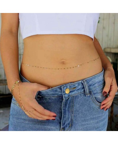 Boho Bikini Waist Simple Summer Belly Chain Beach Body Chain Body Jewelry for Women and Girls (G) $11.78 Body Chains