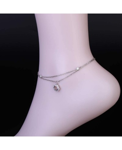 925 Sterling Silver Charm Ankle Chains Bracelets Adjustable Beach Foot Anklet Jewelry for Women $17.15 Anklets