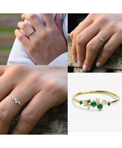 Platinum Plating Stackable Rings Valentine's Gift for Women $16.52 Stacking