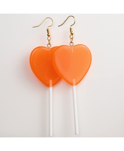 Heart Lollipop Earrings Cute Candy Dangle Earrings for Women and Girls Resin Heart Earrings 80s 90s Earrings Valentines Day G...