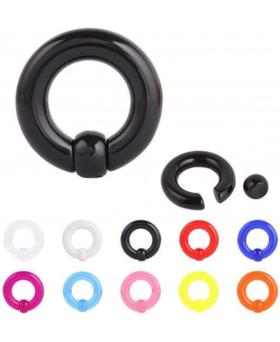 10Pcs Acrylic Captive Bead Ring Lip Belly Nipple Cartilage Tragus Septum Earring Hoop 2mm-0G $18.78 Piercing Jewelry