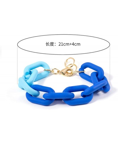 Acrylic Color Bracelet Resin Bracelet Exaggerated Chain Bracelet for Women Girls $9.11 Link