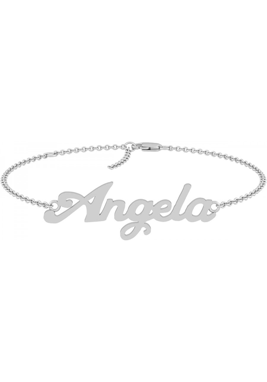 Personalized Name Bracelet Sterling Silver Custom Name Adjustable Bracelet Jewelry Birthdays Gifts for Women $28.16 Link