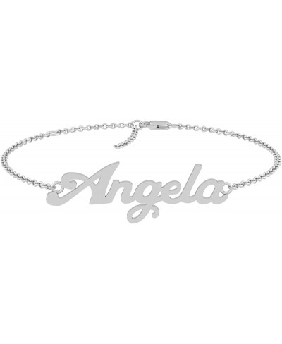 Personalized Name Bracelet Sterling Silver Custom Name Adjustable Bracelet Jewelry Birthdays Gifts for Women $28.16 Link