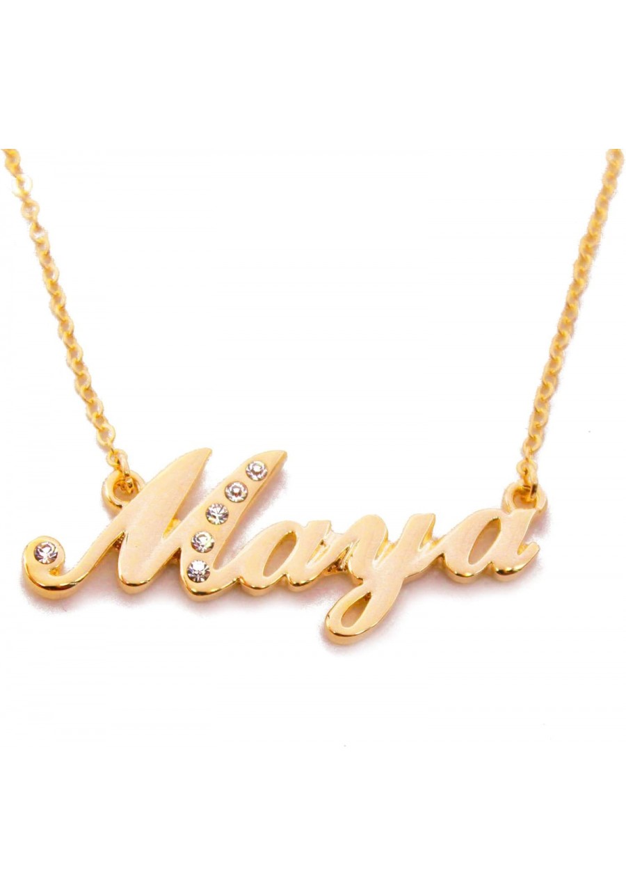 Maya Personalized Name Necklace 18K Gold Plated Dainty Necklace - Jewelry Gift Women Girlfriend Mother Sister Friend $32.91 C...