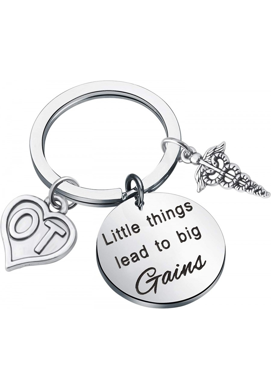 Little Things Lead to Big Gains Keychain Occupational Therapy Gift OT Gifts OT Graduation Keychain $10.27 Pendants & Coins