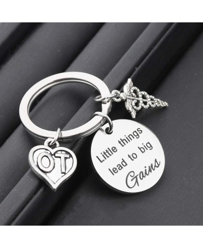 Little Things Lead to Big Gains Keychain Occupational Therapy Gift OT Gifts OT Graduation Keychain $10.27 Pendants & Coins