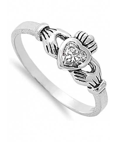 Sterling Silver Claddagh Heart Promise Ring $16.15 Bands