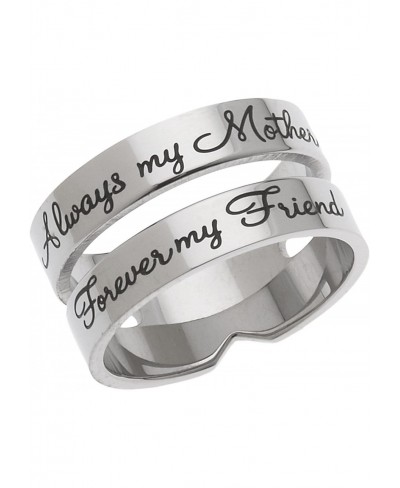 Stainless Steel Women's Stackable Ring - Always My Mother Forever My Friend Mom's Ring Jewelry & Gifts for Mom from Daughter ...