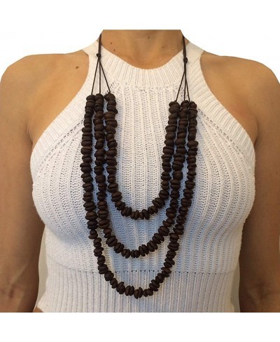 Coffee necklace handmade in Colombia with organic coffee vegan cruelty free undyed. Aromatherapy you can wear $9.59 Collars