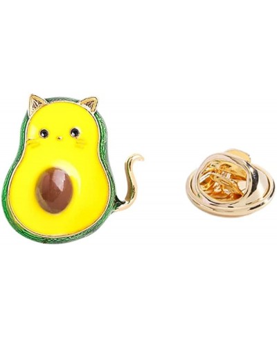 Cute Cat Avocado Brooch Pin for Women Girls Teens Gold Plated Fashion Enamel Kitten Animal Brooches Lapel Dainty Small Dress ...