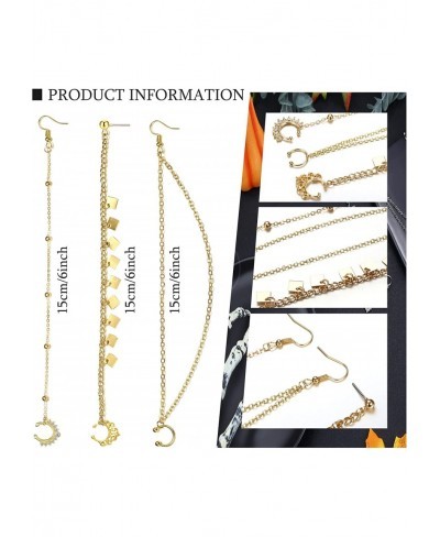 Fake Nose Ring Non Piercing Septum Nose Rings with Chain Nose to Ear Chain with Tassel Butterfly Nose Cuff Faux Clip on Nose ...