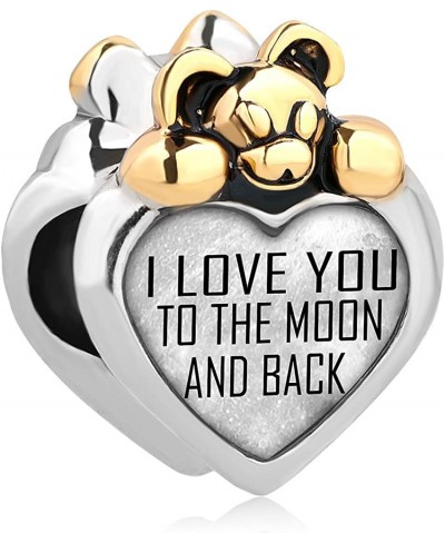 I Love You to The Moon and Back Charm Photo Beads for Charm Bracelet $10.83 Charms & Charm Bracelets