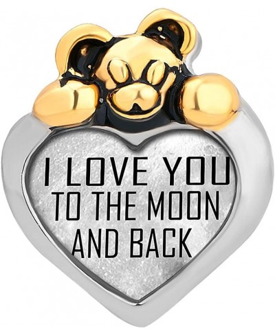 I Love You to The Moon and Back Charm Photo Beads for Charm Bracelet $10.83 Charms & Charm Bracelets