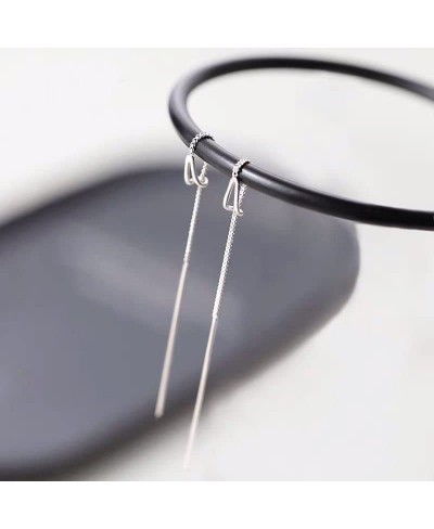 925 Sterling Silver Chain Threader Earrings Dangle for Women Teen Girls Long Dangle Earrings Line Earrings Tassel $15.84 Drop...