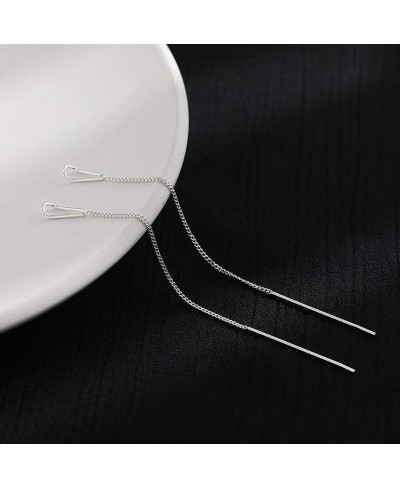 925 Sterling Silver Chain Threader Earrings Dangle for Women Teen Girls Long Dangle Earrings Line Earrings Tassel $15.84 Drop...