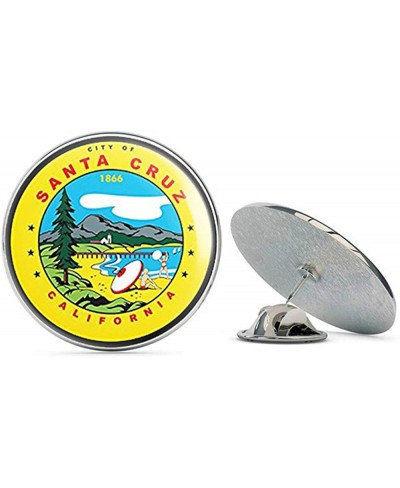 Round Santa Cruz City Seal (California scz) Metal 0.75" Lapel Hat Pin Tie Tack Pinback $8.79 Brooches & Pins