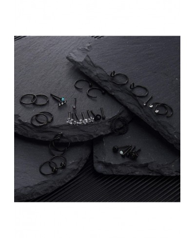 32 Pieces C-Shaped Nose Ring L-Shaped Hoop Tragus Nose Studs Bone Curved Hoop Tragus Cartilage Hoop Piercing $11.36 Piercing ...