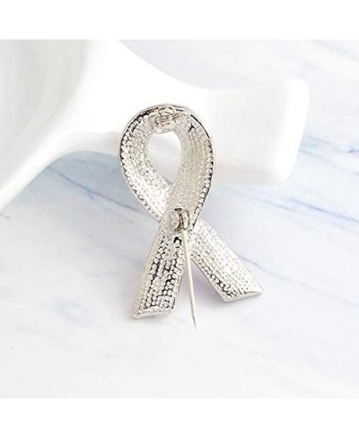 Pink Full Rhinestone Ribbon Breast Cancer Awareness Lapel Brooch and Pins Badge $12.80 Brooches & Pins