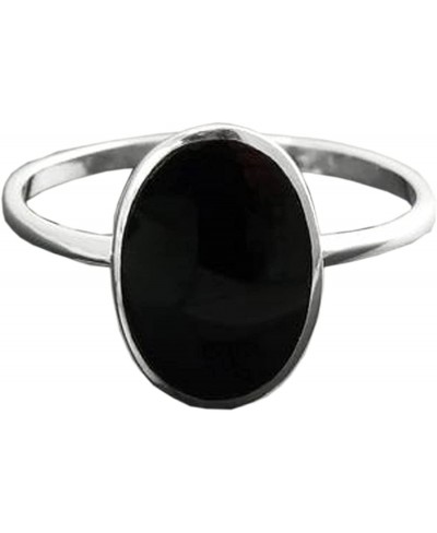 Black Onyx Gemstone 925 Sterling Silver Rings / Wedding Rings / Engagement Rings/ Gemstone Rings-1001 $12.70 Engagement Rings