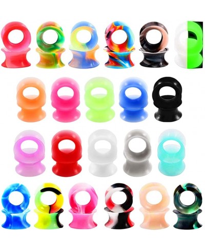 22Pairs Soft Silicone Ear Gauges Plugs Double Flared Tunnels Flexible Ear Piercing Stretchers Colorful Set 2g-5/8 $11.13 Pier...