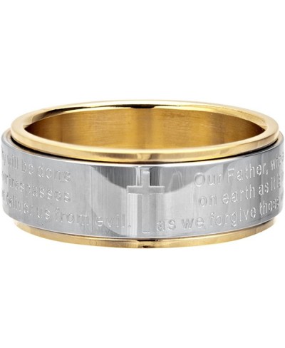 Womens Stainless Steel Lord's Prayer Spinner Ring (Size 11) $28.36 Bands