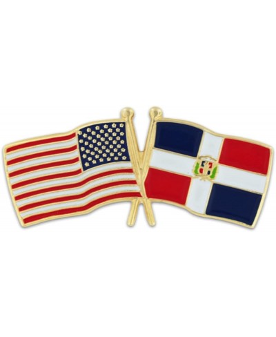 USA and Dominican Republic Crossed Friendship Flag Enamel Lapel Pin $7.28 Brooches & Pins