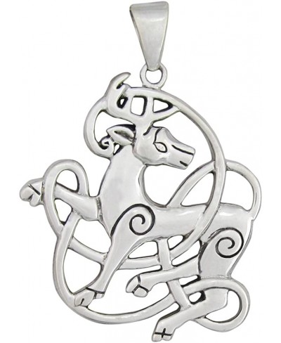 Sterling Silver Celtic Knot Stag Pendant $43.37 Pendants & Coins