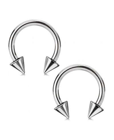 2PC Horseshoe Circular Barbell Surgical Steel 00G 0G 2G 4G 6G 8G 10G 12G 14G 16G 18G CBR Nose Nipple Tragus Lip Ear Body Pier...