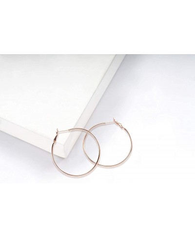 3 Pairs Hoop Earrings Set For Women Huggie Hoops 14K Gold Silver Rose Gold Hypoallergenic Minimalist Lightweight Hoop 15mm - ...