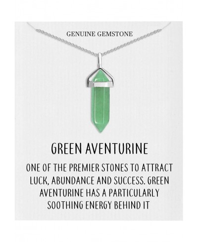 Green Aventurine Gemstone Necklace $10.74 Pendant Necklaces