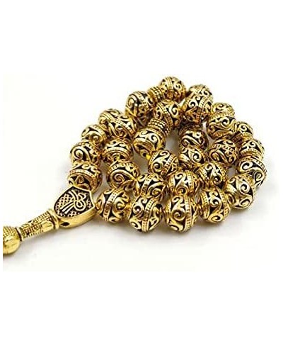 Tasbih Gold Metal Beads Muslim misbaha Islamic 33 Bracelet Eid Gift Rosary Bead (10mm x 99beads) $29.59 Strands