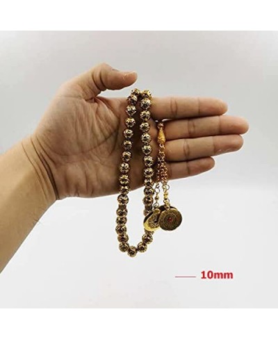 Tasbih Gold Metal Beads Muslim misbaha Islamic 33 Bracelet Eid Gift Rosary Bead (10mm x 99beads) $29.59 Strands