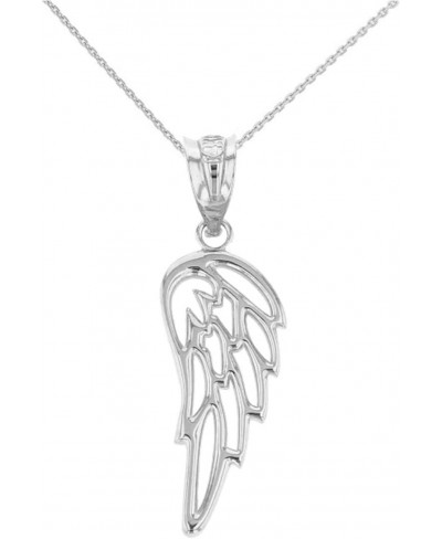 Certified 925 Sterling Silver Guardian Angel Filigree Wing Pendant Necklace $23.71 Pendant Necklaces