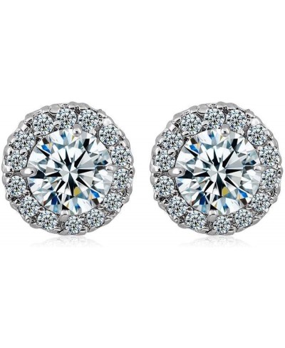 Forever Love"18k Gold Plated Womens Cubic Zirconia Stud Earrings Crystal Wedding Jewellery $14.16 Stud