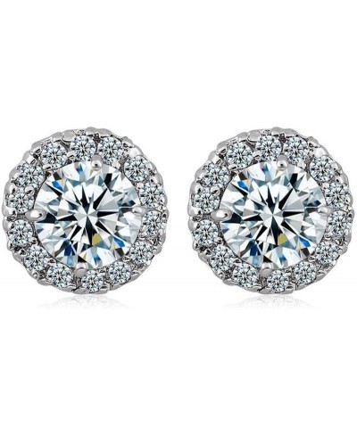 Forever Love"18k Gold Plated Womens Cubic Zirconia Stud Earrings Crystal Wedding Jewellery $14.16 Stud