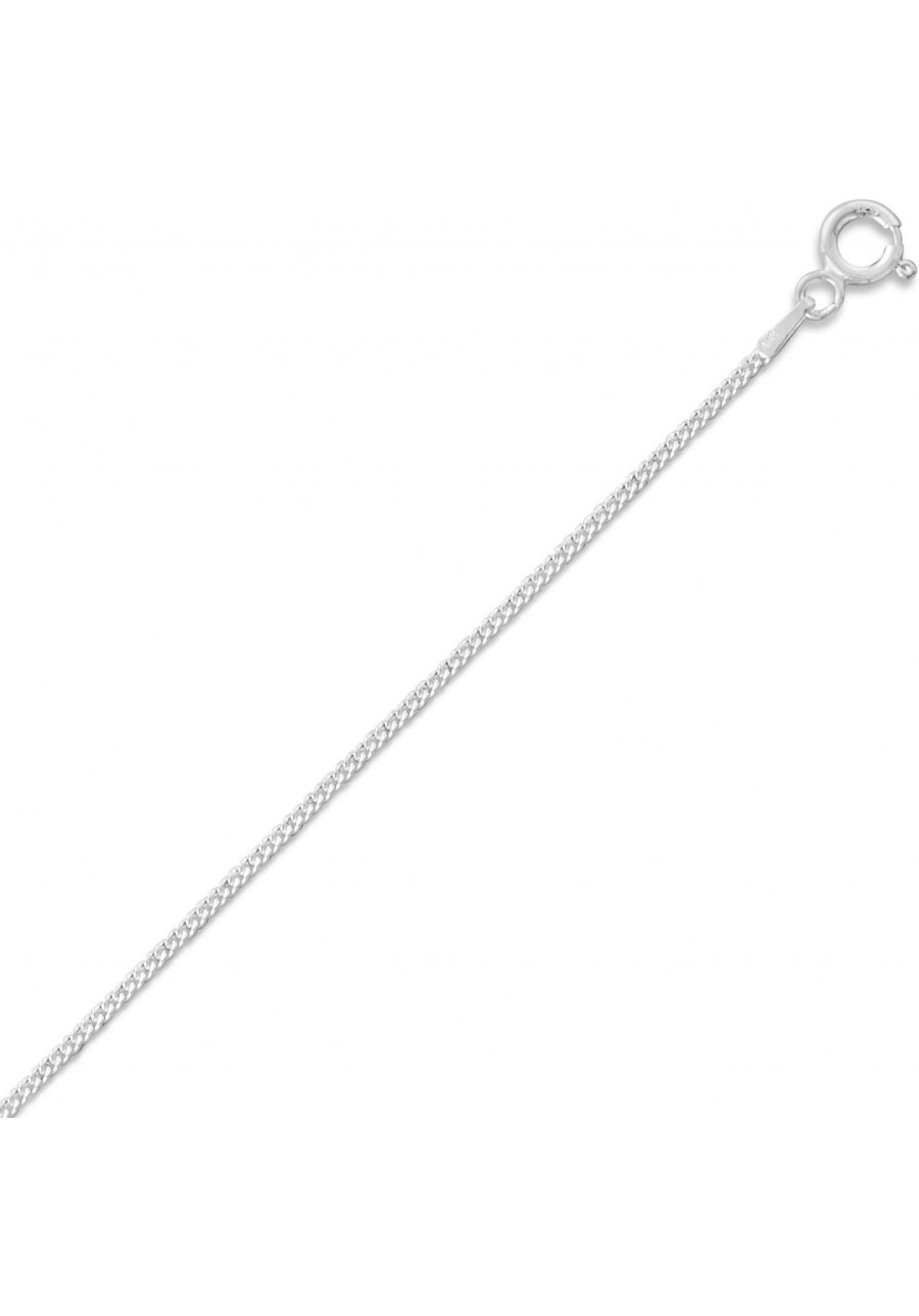 Curb Chain Necklace 1.5mm Wide Sterling Silver $20.62 Chains