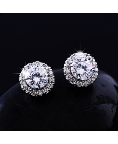 Forever Love"18k Gold Plated Womens Cubic Zirconia Stud Earrings Crystal Wedding Jewellery $14.16 Stud