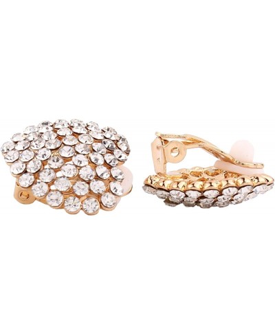 Heart Shape Full Rhinestone Clip on Earrings for Briadl Wedding Fashion Jewelry Good Gift $14.07 Clip-Ons